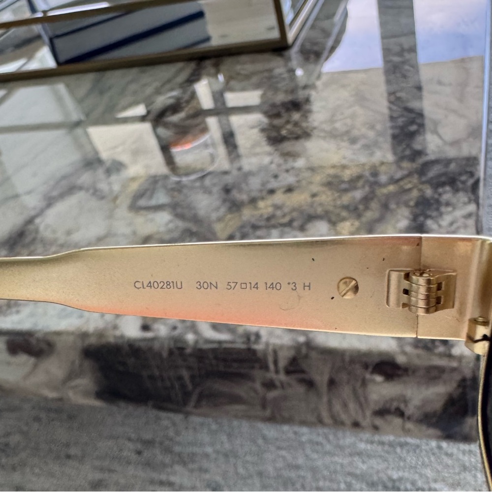 CELINE Triomphe 57mm Pilot Sunglasses - Picture 8 of 16